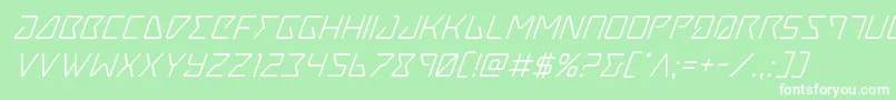 Tracersuperital Font – White Fonts on Green Background