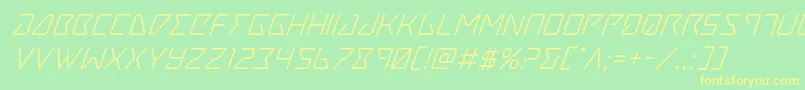 More about Tracersuperital Font Tracersuperital Font – Yellow Fonts on Green Background
