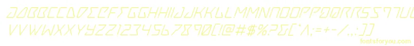 Tracersuperital Font – Yellow Fonts on White Background