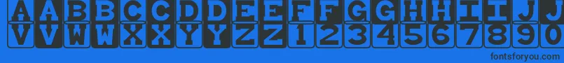 BabyBlocks Font – Black Fonts on Blue Background