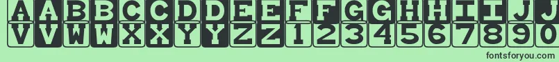 BabyBlocks Font – Black Fonts on Green Background