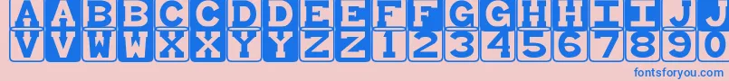 BabyBlocks Font – Blue Fonts on Pink Background