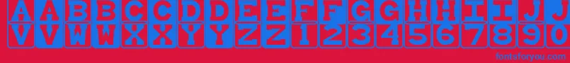 BabyBlocks Font – Blue Fonts on Red Background