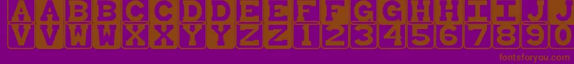 BabyBlocks Font – Brown Fonts on Purple Background