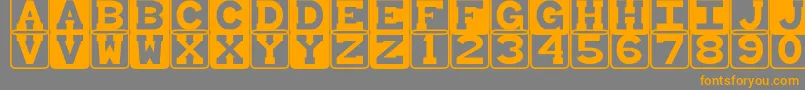BabyBlocks Font – Orange Fonts on Gray Background