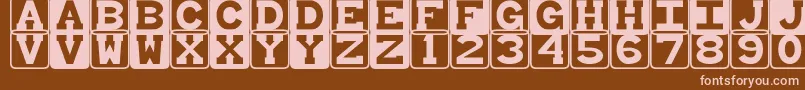 fuente BabyBlocks – Fuentes Rosadas Sobre Fondo Marrón