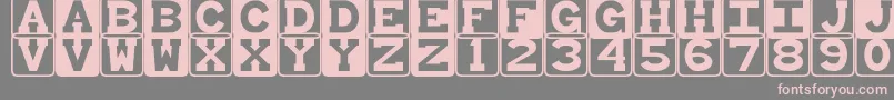 BabyBlocks Font – Pink Fonts on Gray Background