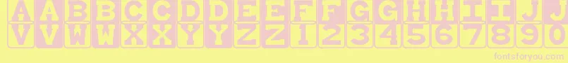 BabyBlocks Font – Pink Fonts on Yellow Background