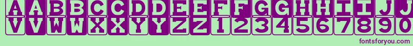 BabyBlocks Font – Purple Fonts on Green Background