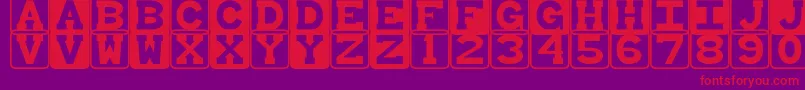 BabyBlocks Font – Red Fonts on Purple Background