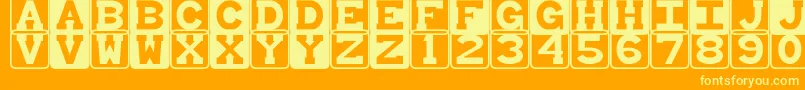 BabyBlocks Font – Yellow Fonts on Orange Background
