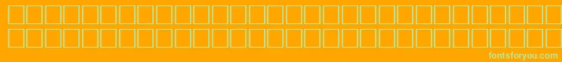 Pikto4-Schriftart – Grüne Schriften auf orangefarbenem Hintergrund
