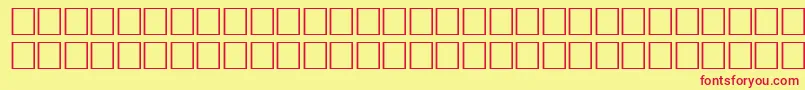 Pikto4-fontti – punaiset fontit keltaisella taustalla