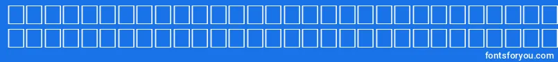 Pikto4-Schriftart – Weiße Schriften auf blauem Hintergrund