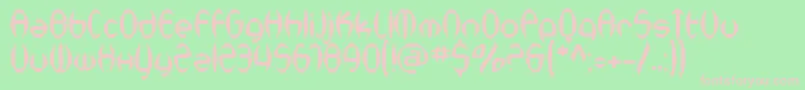 SfSynthonicPop Font – Pink Fonts on Green Background