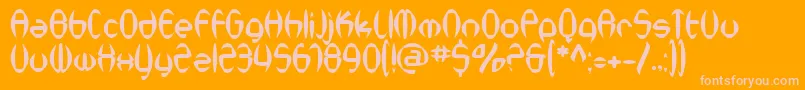 SfSynthonicPop Font – Pink Fonts on Orange Background