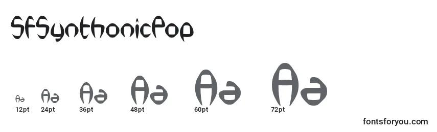 Größen der Schriftart SfSynthonicPop