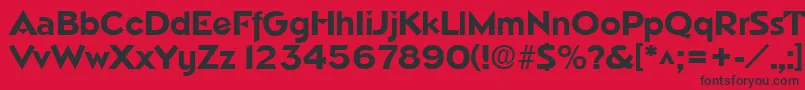 NapaSfBold Font – Black Fonts on Red Background