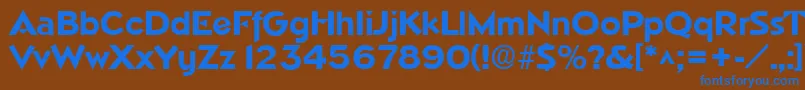 NapaSfBold Font – Blue Fonts on Brown Background