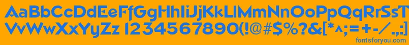 NapaSfBold Font – Blue Fonts on Orange Background