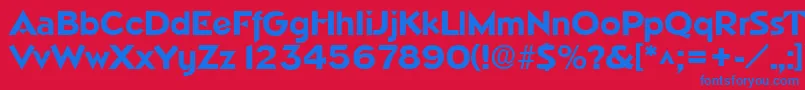 NapaSfBold Font – Blue Fonts on Red Background