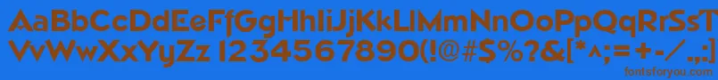 NapaSfBold Font – Brown Fonts on Blue Background
