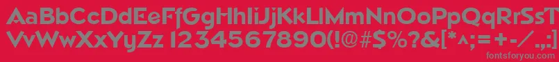 NapaSfBold Font – Gray Fonts on Red Background