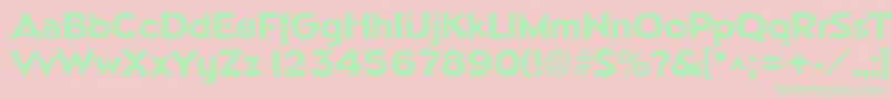 NapaSfBold Font – Green Fonts on Pink Background