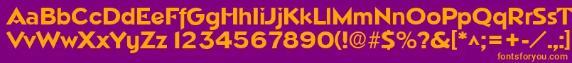 NapaSfBold Font – Orange Fonts on Purple Background