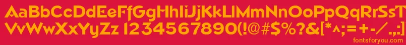 NapaSfBold Font – Orange Fonts on Red Background