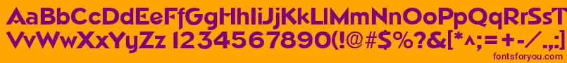NapaSfBold Font – Purple Fonts on Orange Background