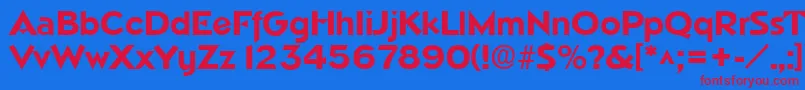NapaSfBold Font – Red Fonts on Blue Background