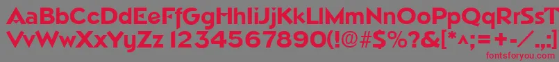 NapaSfBold-Schriftart – Rote Schriften auf grauem Hintergrund