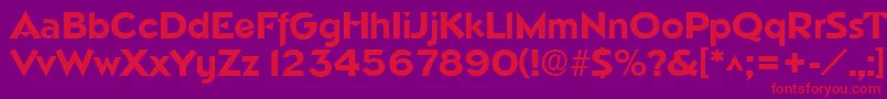 NapaSfBold Font – Red Fonts on Purple Background