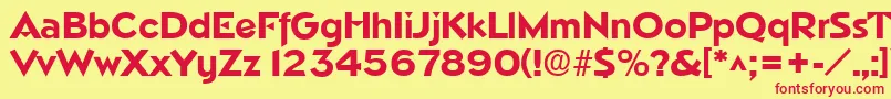 NapaSfBold Font – Red Fonts on Yellow Background