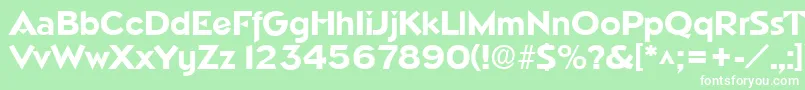 NapaSfBold Font – White Fonts on Green Background