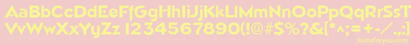 NapaSfBold Font – Yellow Fonts on Pink Background