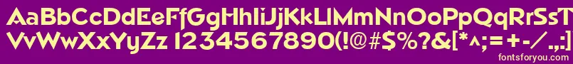 NapaSfBold Font – Yellow Fonts on Purple Background