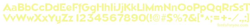 NapaSfBold Font – Yellow Fonts on White Background