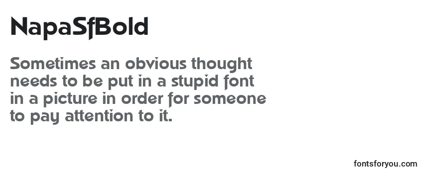 Review of the NapaSfBold Font