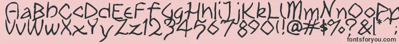 TribalPlay-Schriftart – Schwarze Schriften auf rosa Hintergrund