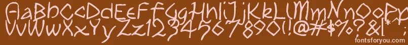 TribalPlay Font – Pink Fonts on Brown Background