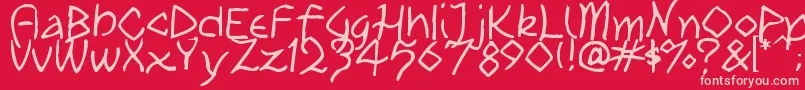 TribalPlay Font – Pink Fonts on Red Background
