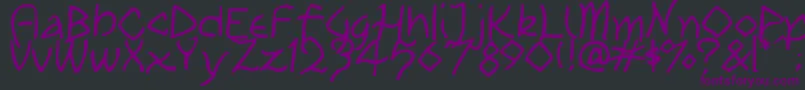 Fonte TribalPlay – fontes roxas em um fundo preto