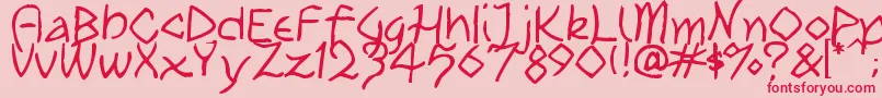 Шрифт TribalPlay – красные шрифты на розовом фоне