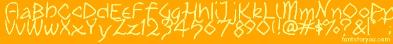 fuente TribalPlay – Fuentes Amarillas Sobre Fondo Naranja