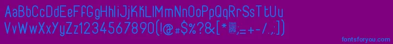 Police FabioloRegular – polices bleues sur fond violet