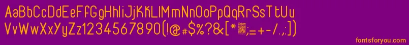 FabioloRegular Font – Orange Fonts on Purple Background