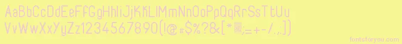 Police FabioloRegular – polices roses sur fond jaune