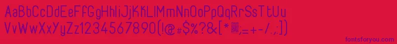 FabioloRegular Font – Purple Fonts on Red Background